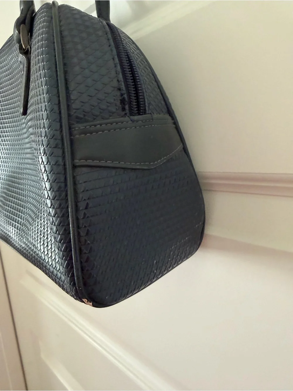 Liz Claiborne Vintage Navy and Black Dome Satchel
